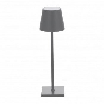 LED stalinė lempa, 2.5W, įkraunama, dimeriuojama, pilka, šilta balta šviesa
