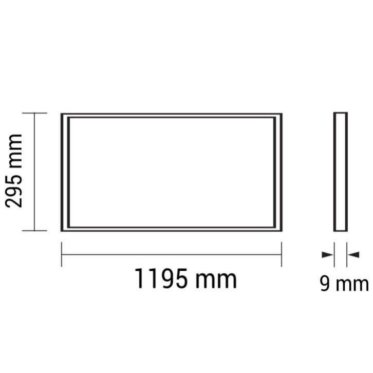 LED panelė, 120x30, 36W, UGR<19, šilta balta šviesa