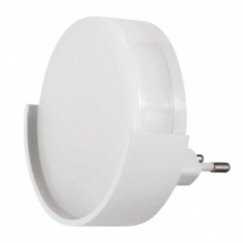 LED naktinis šviestuvas į rozetę, 0.5W, baltas, šalta balta šviesa