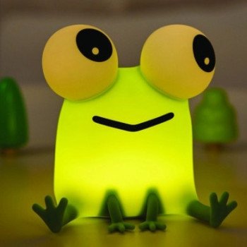 LED žaislinis šviestuvas, 2W, varlė, įkraunamas, šalta balta šviesa