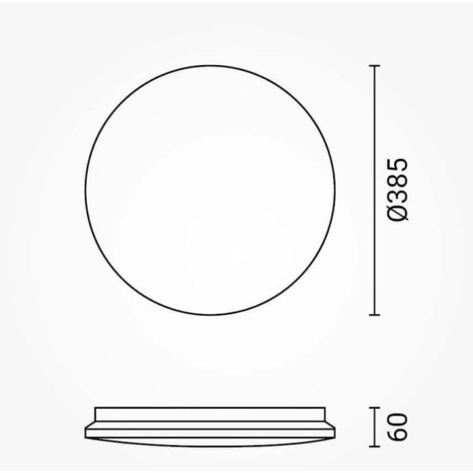 LED lubų šviestuvas, 24W, DIP-Switch, matinis gaubtas, CCT šviesa