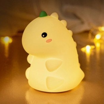 LED žaislinis šviestuvas, 2W, dinozauras, įkraunamas, šilta balta šviesa