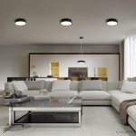 LED lubų šviestuvas, 18W, juodas, neutrali balta šviesa