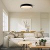 LED lubų šviestuvas, 30W, juodas, šilta balta šviesa