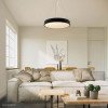 LED lubų šviestuvas, 30W, juodas, šilta balta šviesa