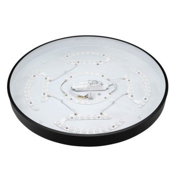 LED lubų šviestuvas, 54W, juodas, šilta balta šviesa