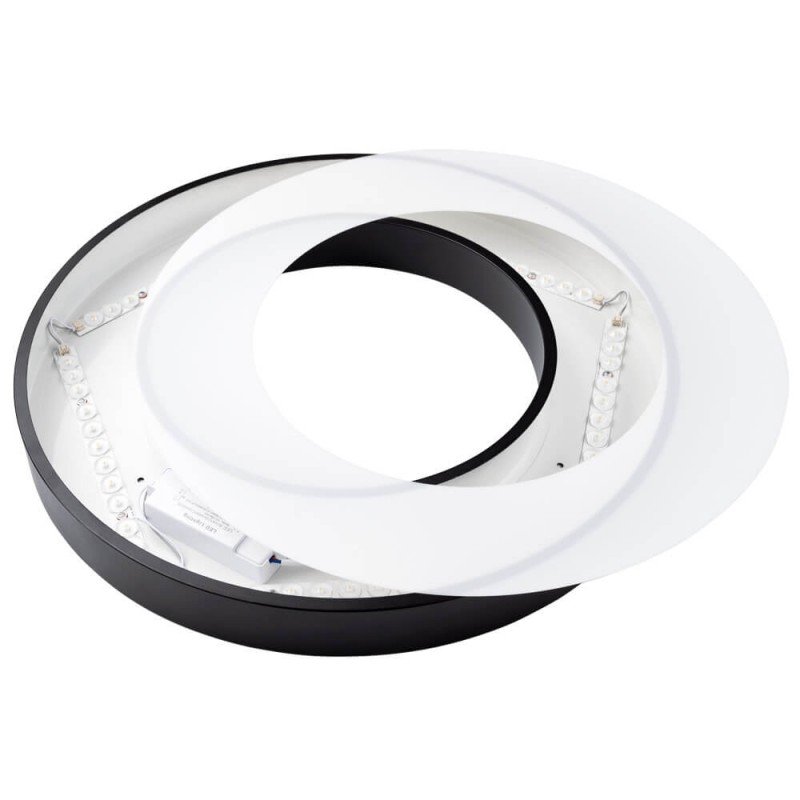 LED lubų šviestuvas, 36W, juodas, apvalus, neutrali balta šviesa LED lubų šviestuvas, 36W, juodas, apvalus, neutrali balta šviesa
