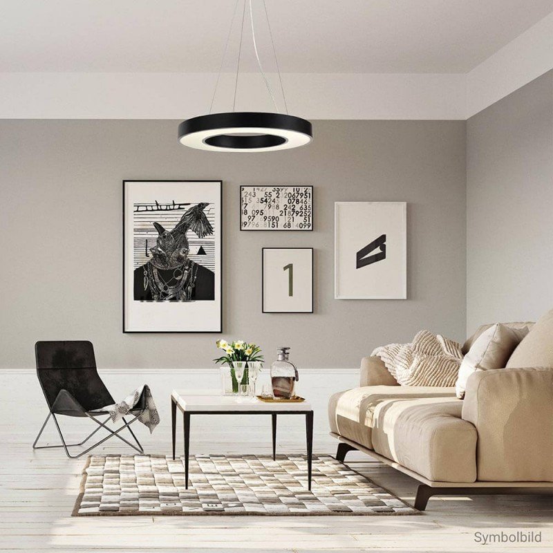 LED lubų šviestuvas, 36W, juodas, apvalus, neutrali balta šviesa LED lubų šviestuvas, 36W, juodas, apvalus, neutrali balta šviesa