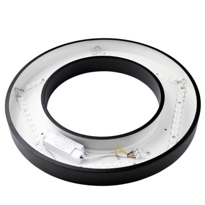 LED lubų šviestuvas, 36W, juodas, apvalus, šilta balta šviesa LED lubų šviestuvas, 36W, juodas, apvalus, šilta balta šviesa