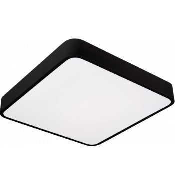 LED lubų šviestuvas, 36W, juodas, kvadratinis, neutrali balta šviesa