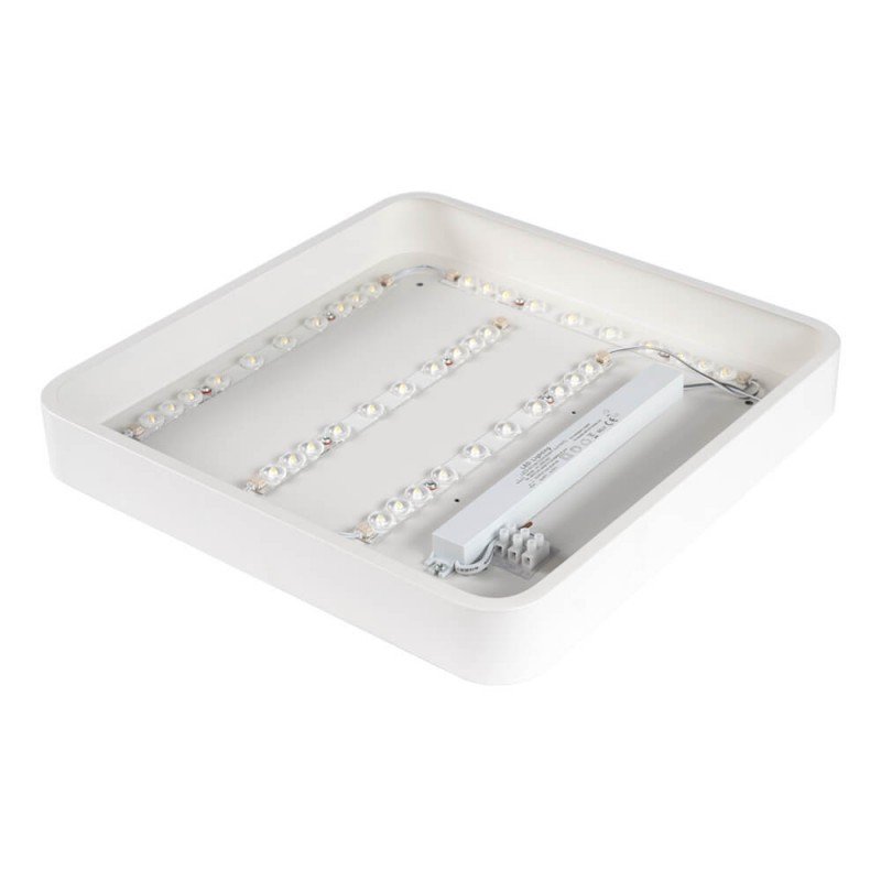 LED lubų šviestuvas, 36W, baltas, kvadratinis, neutrali balta šviesa