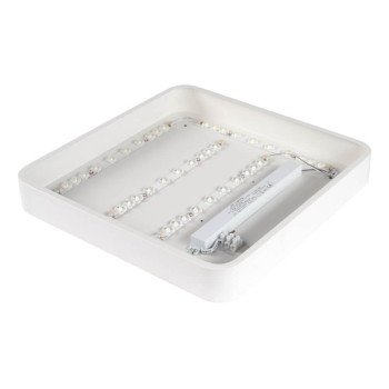LED lubų šviestuvas, 36W, baltas, kvadratinis, šilta balta šviesa