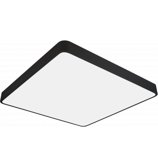 LED lubų šviestuvas, 64W, juodas, kvadratinis, neutrali balta šviesa