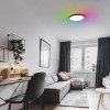 LED lubų šviestuvas, 18W CCT, 18W RGB, juodas LED lubų šviestuvas, 18W CCT, 18W RGB, juodas