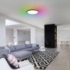 LED lubų šviestuvas, 18W CCT, 24W RGB, juodas LED lubų šviestuvas, 18W CCT, 24W RGB, juodas