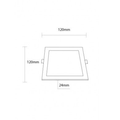LED mini panelė, plona, foninė, kvadratinė, 6W, šalta balta šviesa LED mini panelė, plona, foninė, kvadratinė, 6W, šalta balta šviesa