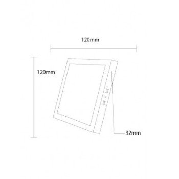 LED paviršinė mini panelė, kvadratinė, 6W, neutrali balta šviesa