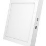 LED paviršinė mini panelė, kvadratinė, 18W, šalta balta šviesa