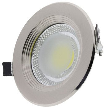 LED šviestuvas, apvalus, nerūdyjančio plieno, 20W, šilta balta šviesa