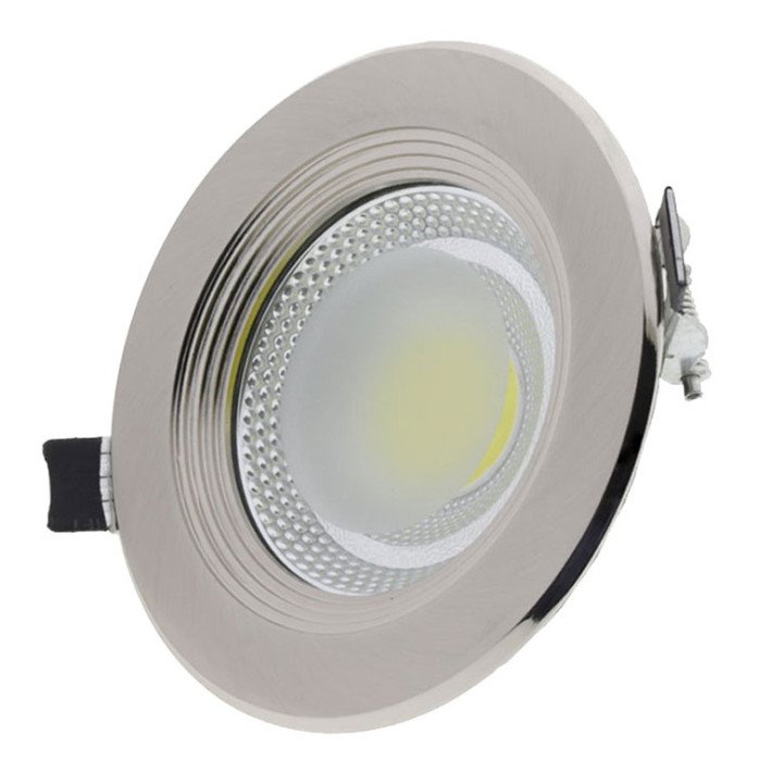 LED šviestuvas, apvalus, nerūdyjančio plieno, 20W, šilta balta šviesa