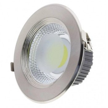 LED šviestuvas, apvalus, nerūdyjančio plieno, 20W, šilta balta šviesa