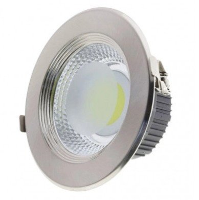 LED šviestuvas, apvalus, nerūdyjančio plieno, 20W, šilta balta šviesa