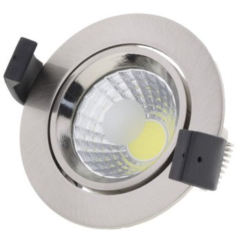 LED šviestuvas, apvalus, pasukamas, 8W, neutrali balta šviesa