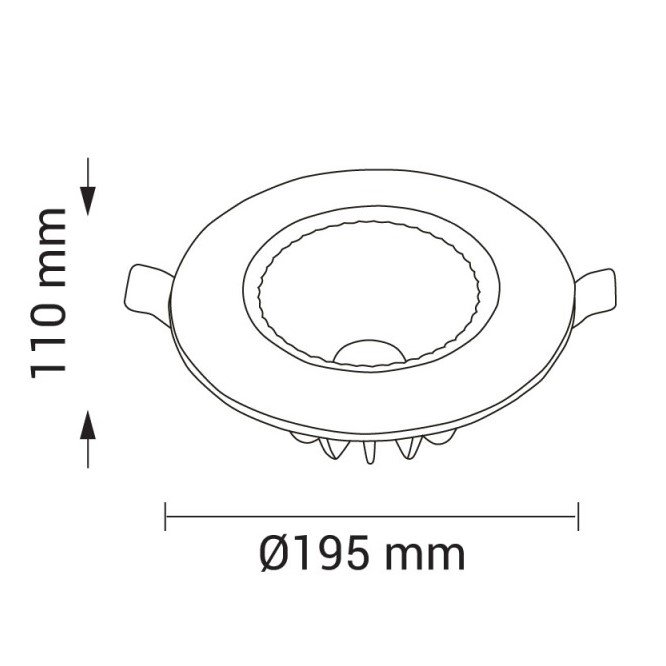 LED taškinis šviestuvas, TUV sertifikuotas, 40W, neutrali balta šviesa