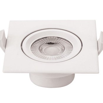 LED šviestuvas, kvadratinis, pasukamas, 5W, šilta balta šviesa