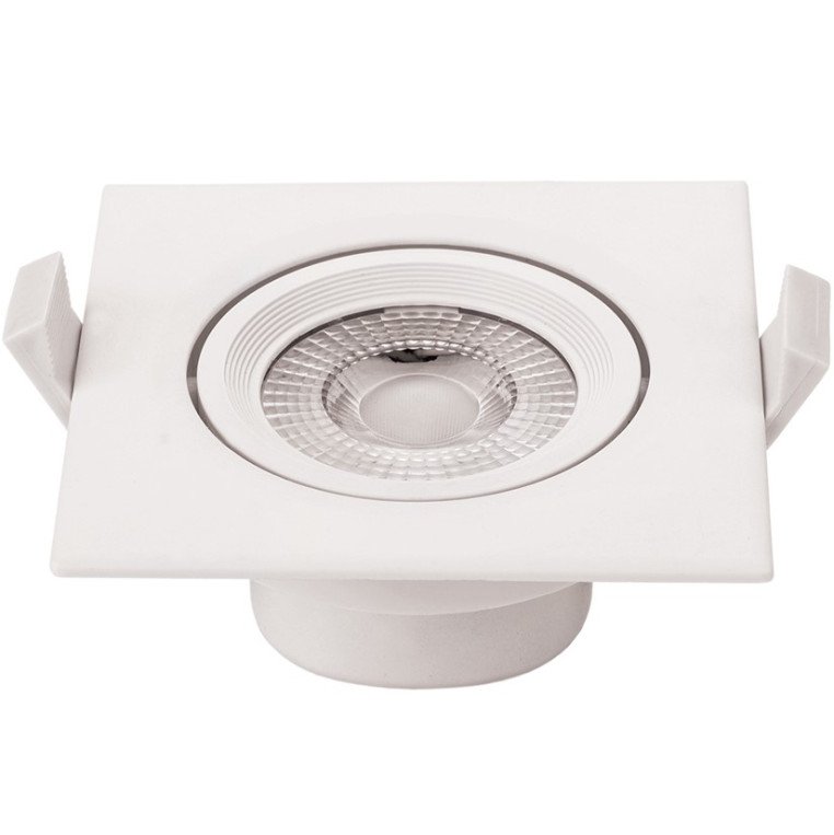 LED šviestuvas, kvadratinis, pasukamas, 5W, šilta balta šviesa LED šviestuvas, kvadratinis, pasukamas, 5W, šilta balta šviesa