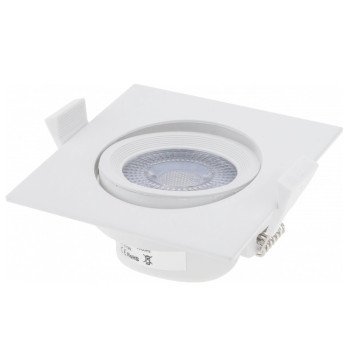 LED šviestuvas, kvadratinis, pasukamas, 5W, šilta balta šviesa