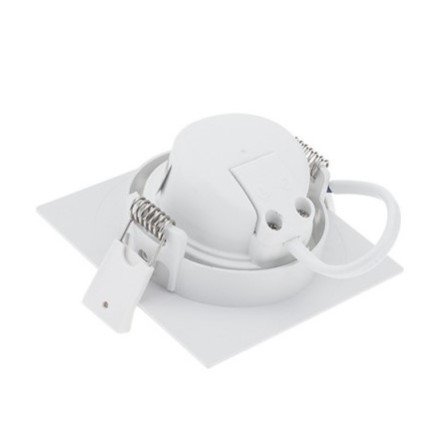 LED šviestuvas, kvadratinis, pasukamas, 5W, šilta balta šviesa LED šviestuvas, kvadratinis, pasukamas, 5W, šilta balta šviesa