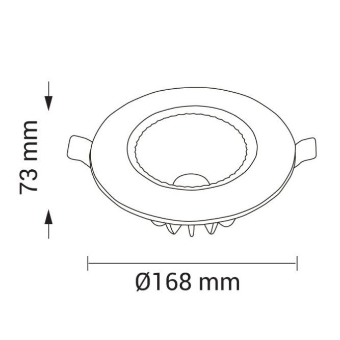 LED taškinis šviestuvas, TUV sertifikuotas, 145°, 15W, šilta balta šviesa