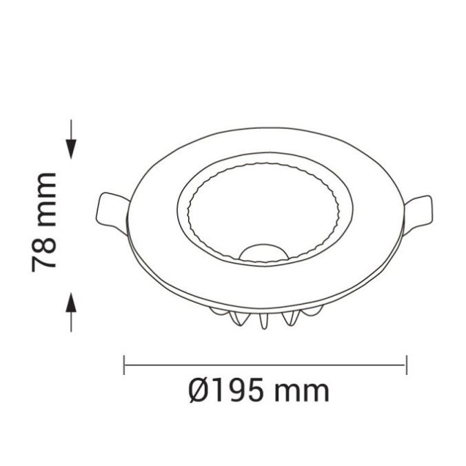LED taškinis šviestuvas, TUV sertifikuotas, 145°, 20W, šilta balta šviesa