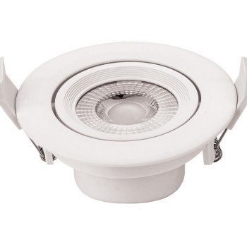 LED šviestuvas, apvalus, pasukamas, 7W, šilta balta šviesa
