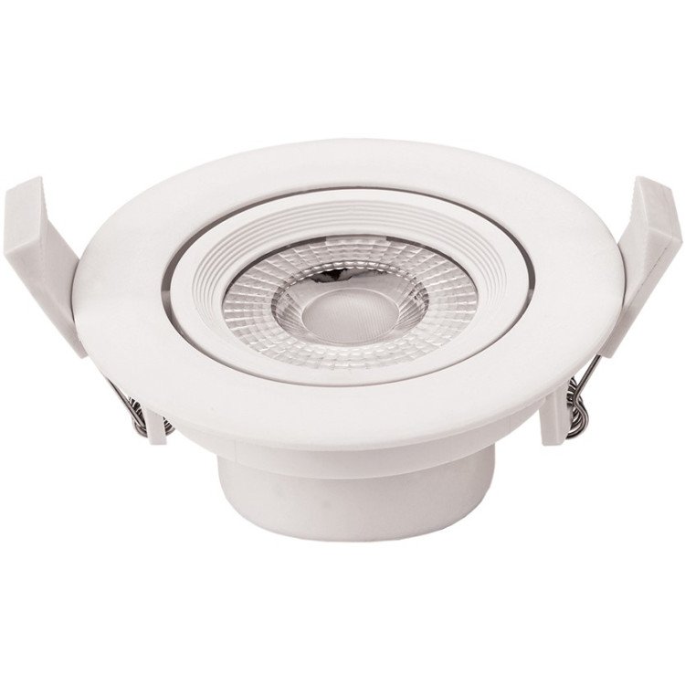 LED šviestuvas, apvalus, pasukamas, 7W, šilta balta šviesa