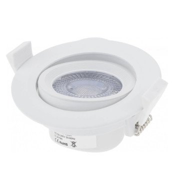 LED šviestuvas, apvalus, pasukamas, 7W, šilta balta šviesa