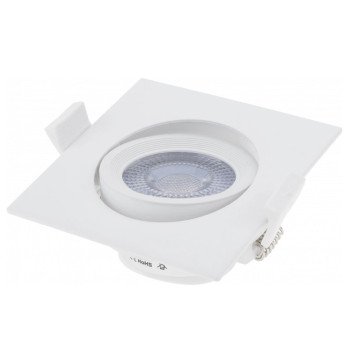 LED šviestuvas, kvadratinis, pasukamas, 7W, neutrali balta šviesa
