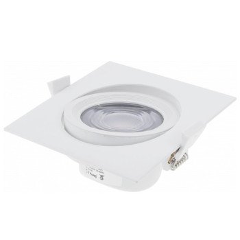 LED šviestuvas, kvadratinis, pasukamas, 10W, šalta balta šviesa
