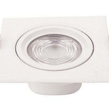 LED šviestuvas, kvadratinis, pasukamas, 10W, šilta balta šviesa