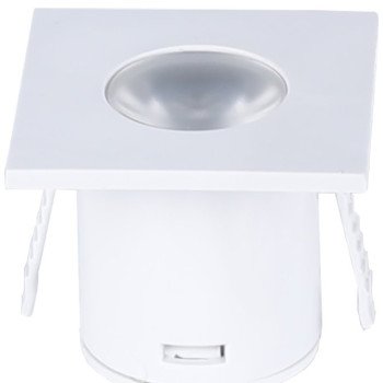 LED šviestuvas, kvadratinis, baltas, 1W, šilta balta šviesa