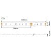 LED juosta, 14.4W/m, 1000Lm/m, 12V, Pro, RGBWW spalvos LED juosta, 14.4W/m, 1000Lm/m, 12V, Pro, RGBWW spalvos