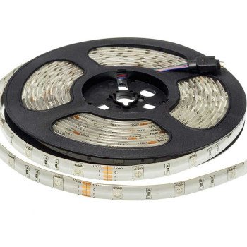LED juosta, 7.2W/m, 360Lm/m, 12V, Pro, IP54, RGB spalvos