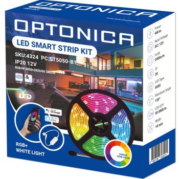 LED juostos rinkinys, 12V, Smart WiFi, Alexa, Google, RGBW spalvos