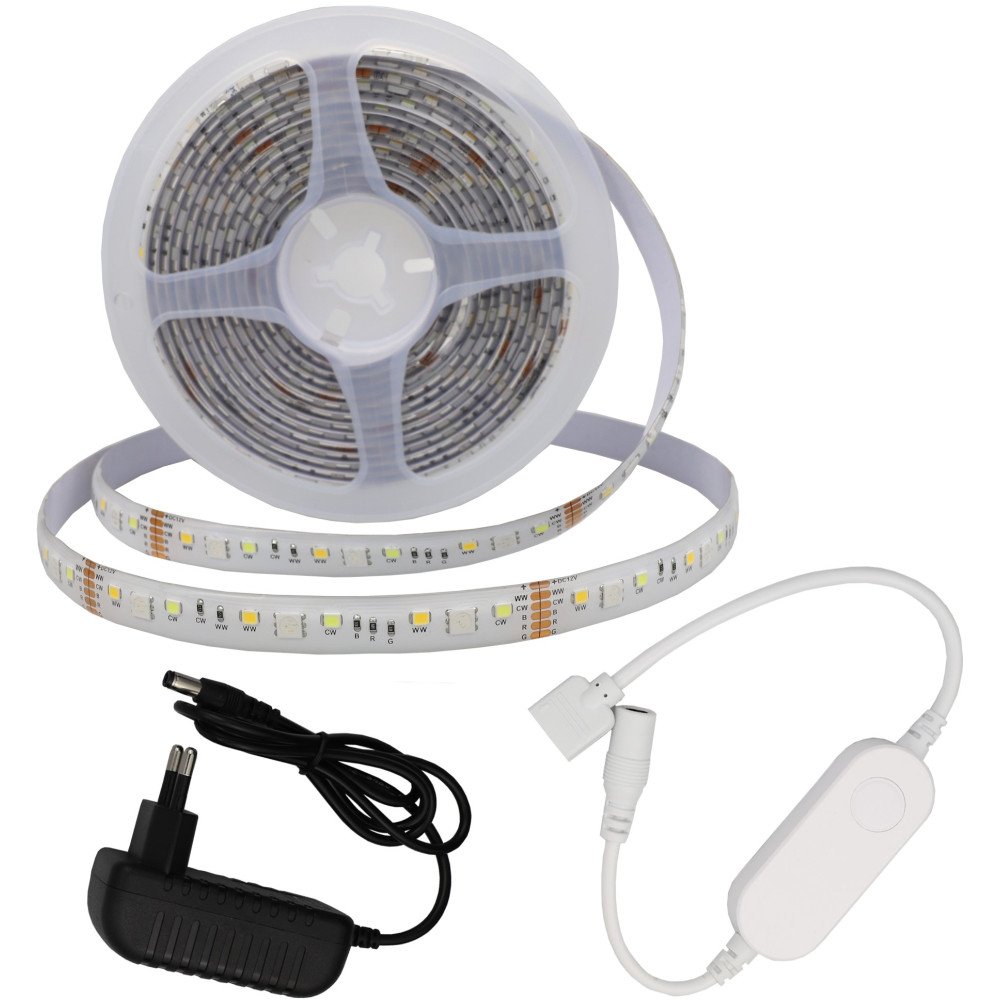 LED juostos rinkinys, 12V, Smart WiFi, Alexa, Google, CCT RGB spalvos