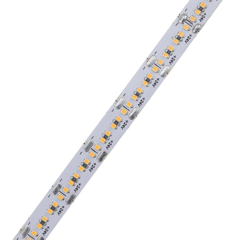 LED juosta, 24W/m, 2200Lm/m, 24V, šilta balta šviesa LED juosta, 24W/m, 2200Lm/m, 24V, šilta balta šviesa