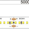 LED juosta, 24W/m, 2200Lm/m, 24V, šilta balta šviesa LED juosta, 24W/m, 2200Lm/m, 24V, šilta balta šviesa