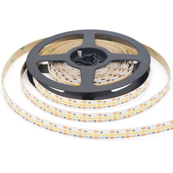 LED juosta, 38W/m, 3400Lm/m, 24V, šilta balta šviesa LED juosta, 38W/m, 3400Lm/m, 24V, šilta balta šviesa