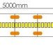 LED juosta, 38W/m, 3400Lm/m, 24V, šilta balta šviesa LED juosta, 38W/m, 3400Lm/m, 24V, šilta balta šviesa