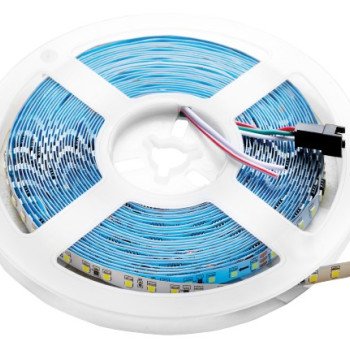 LED juostos rinkinys, 12V, nuotolinis valdymas, šilta balta šviesa